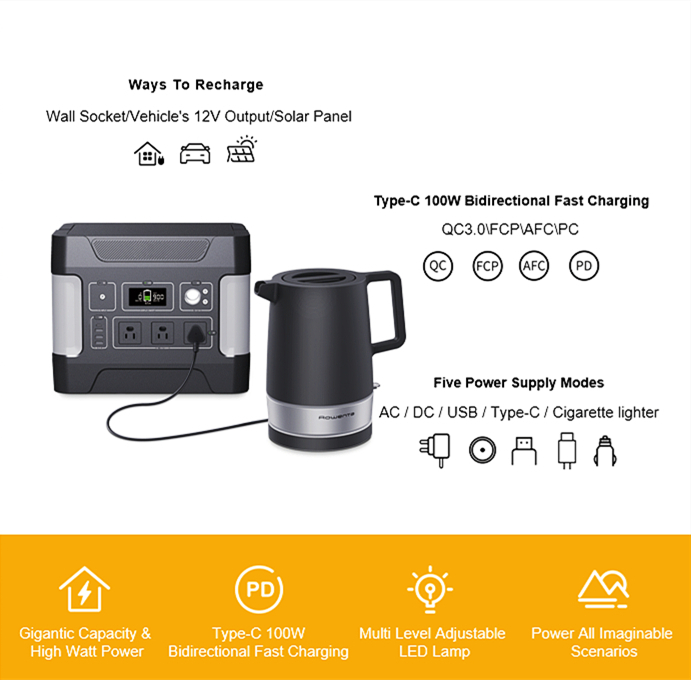 1000W Deep Cycle Solaris Generator Mobile Charging